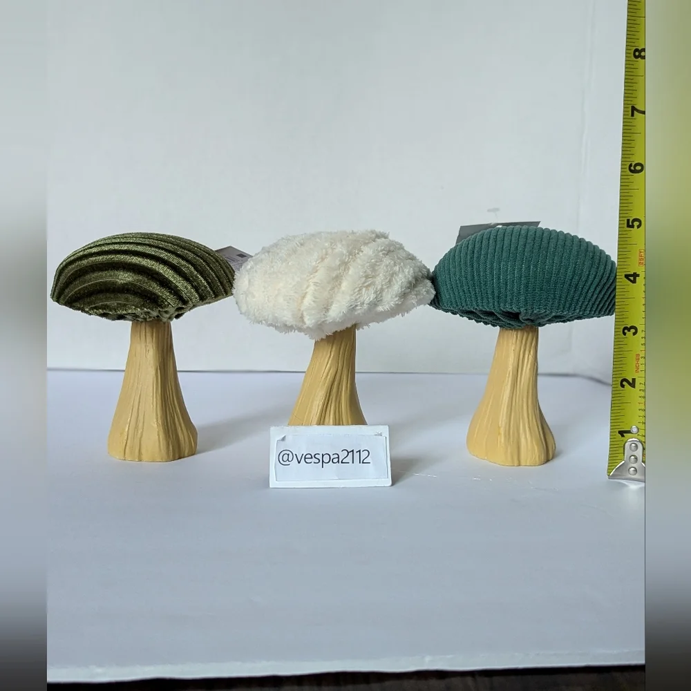Target Bullseye Playground Mushroom Fall Fabric Set Of 3 Green Harvest Decor **P